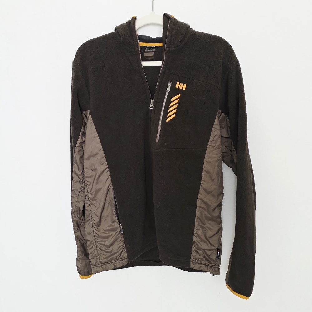 Helly Hansen Polartec Fleece Brown Zip Up Hooded Women's Jacket Size L